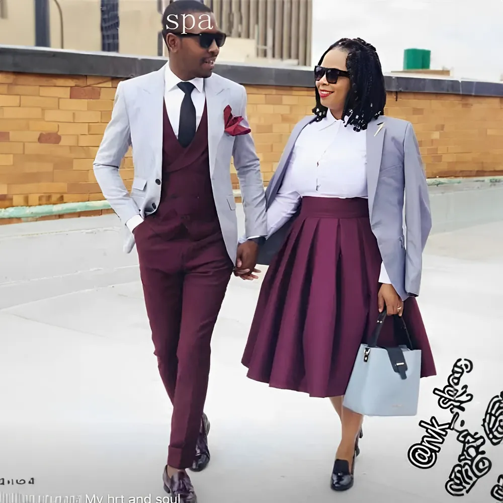 princess polly baby blue dress Men's Formal 3-Piece Suit Gray Jacket Burgundy Vest and Trousers Wedding  Party Dress from Dhgate Bridesmaid Dress