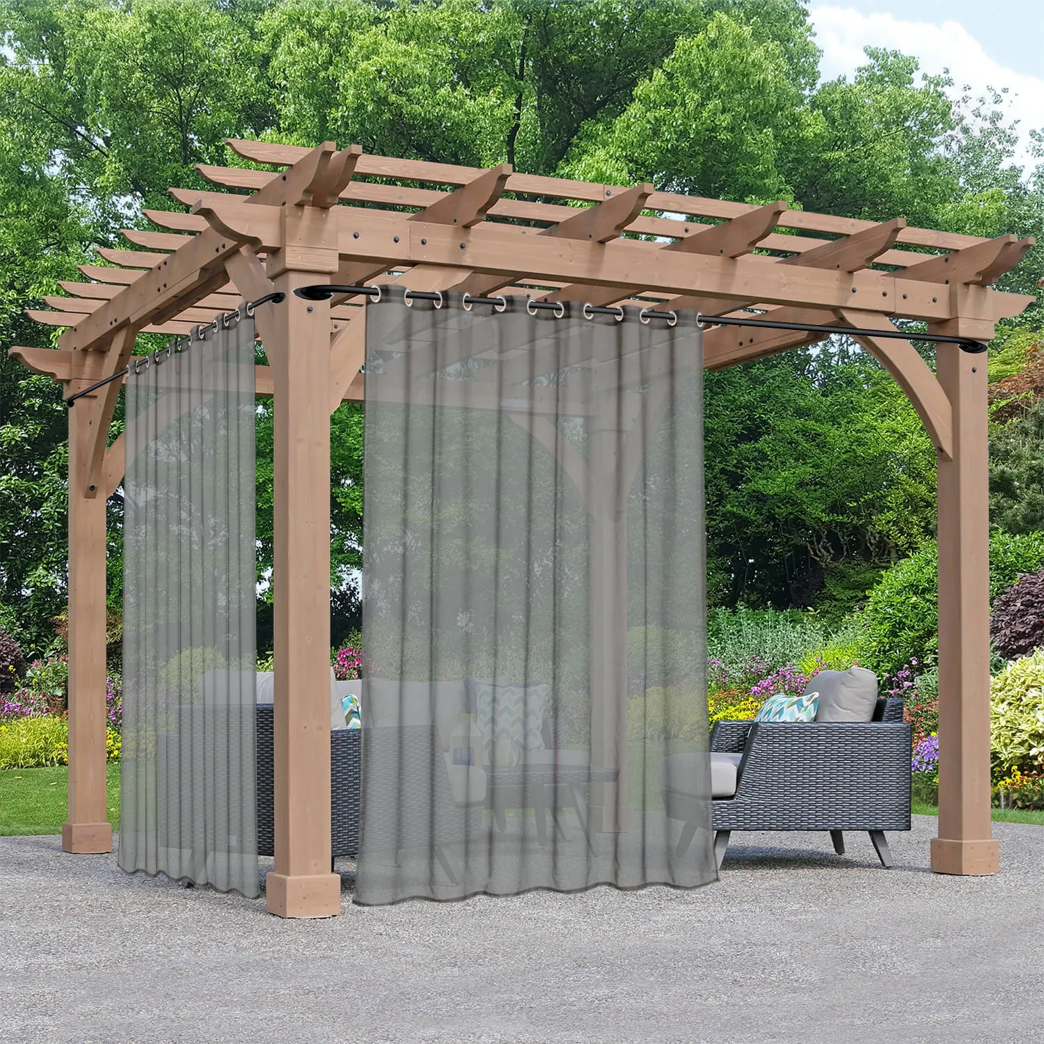Cortina De Arandela Impermeable Al Aire Libre Para El Cenador De Porche De  Patio De 17,79 € | DHgate, image size:1500x1500