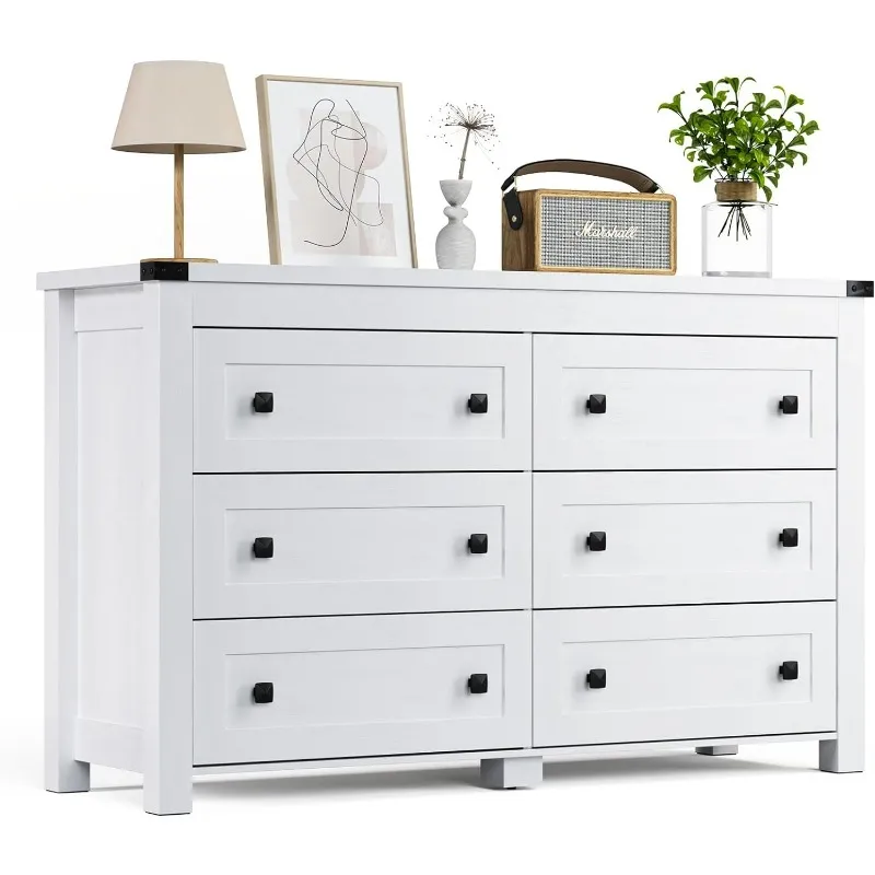 HUANLEGO 6 Drawer White Dresser For Bedroom Rustic Wood Chest Of Drawers  For Living Room From Homepro14, $564.04 | DHgate.Com
