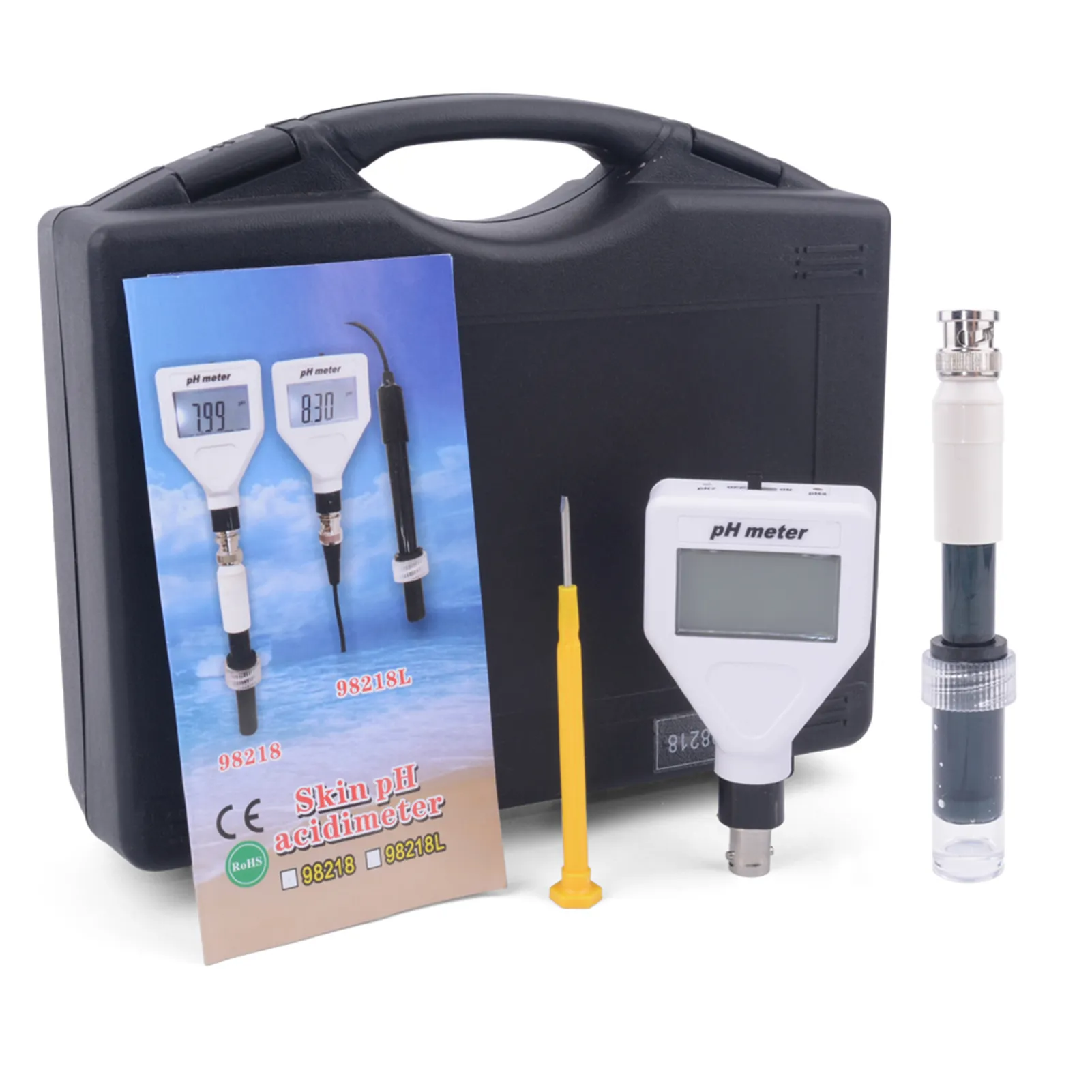 PH 98218 Digital PH Meter Waterproof Acidimeter Tester With Replaceable ...