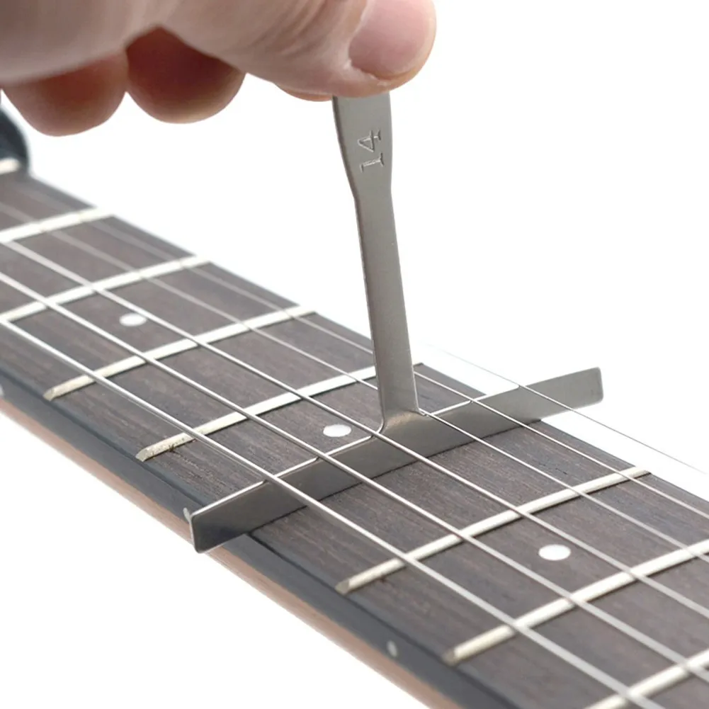 Guitar Neck Notched Straight Edge & Radius Gauge - Luthier Tool For Fret Leveling & Setup