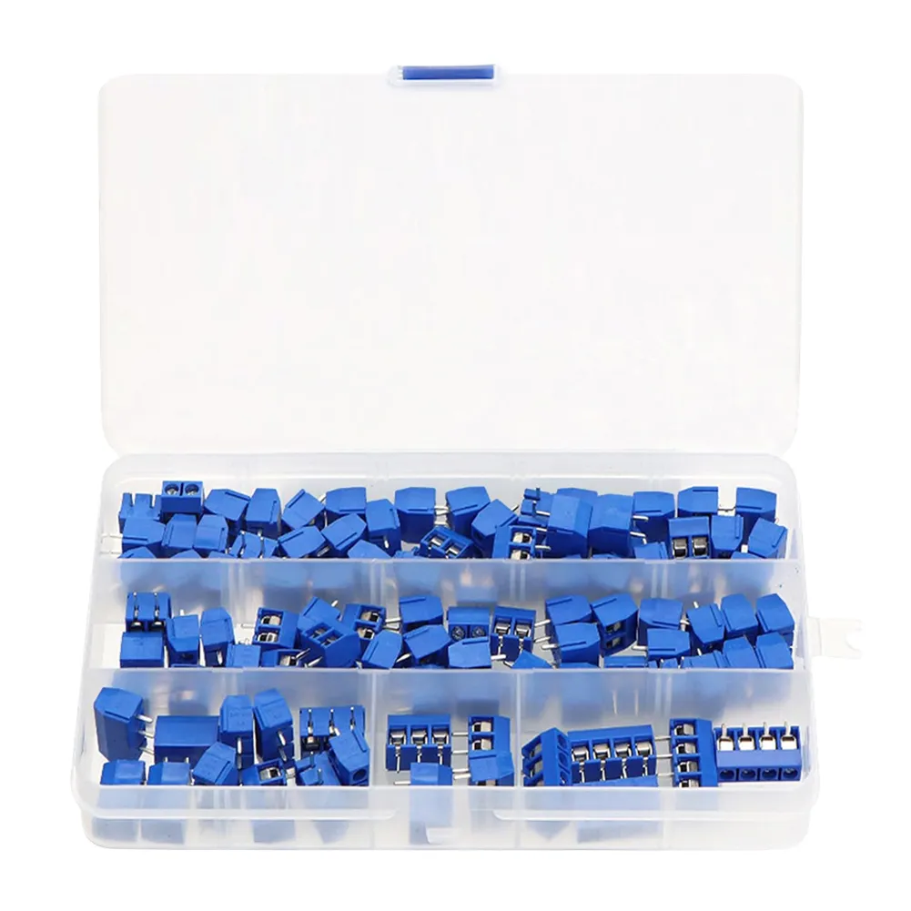 KF301 Schraubklemmen-Set Für PCB – 100 Stück (2P/3P/4P), 5,08 Mm Raster, 150 V / 6 A, Für 18–26 AWG