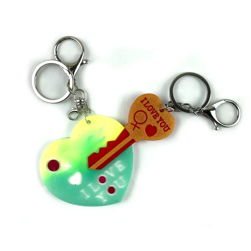 DIY Jewelry Kits: Heart Lock Keychain Silicone Mold Set For