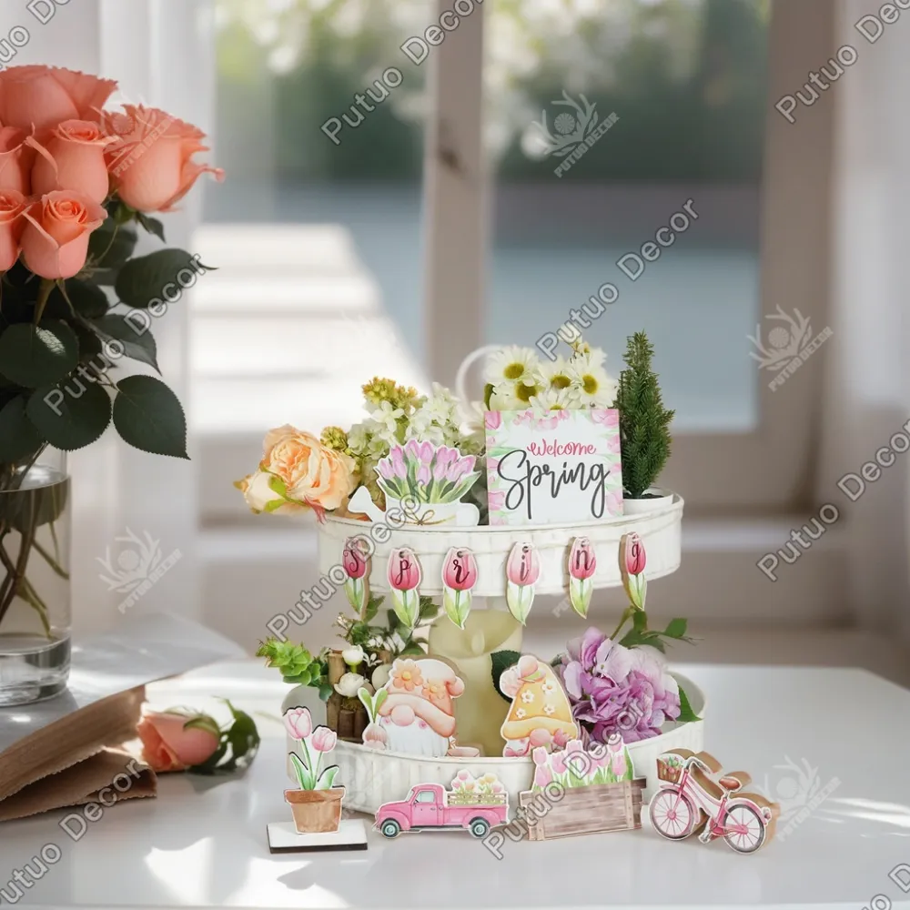 Coffee Decorations For Kitchen, Spring Tiered Tray Decor Set Wooden Tabletop  Accents For Home, Cafe, And Festive Displays, Rustic Country Style From  Homepro14, $12.03 | DHgate.Com, image size:1000x1000