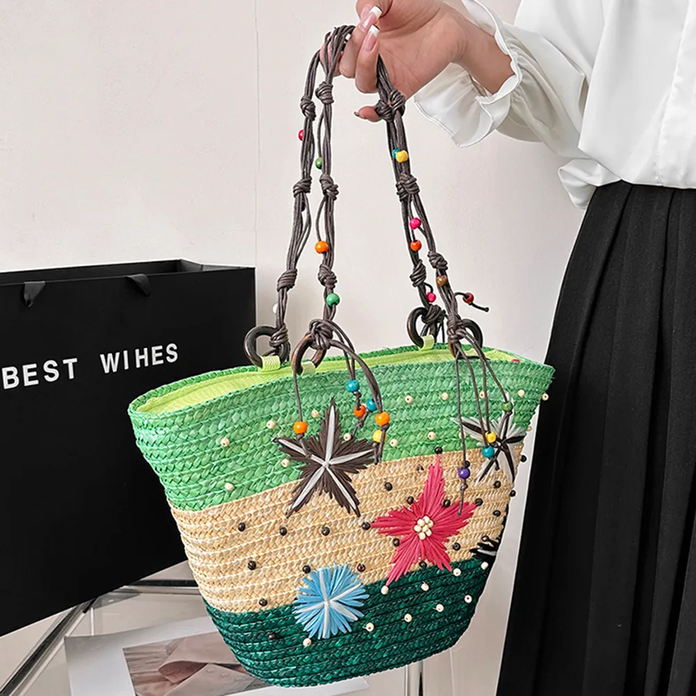 Bohemian Hand-Woven Starfish women's shoulder