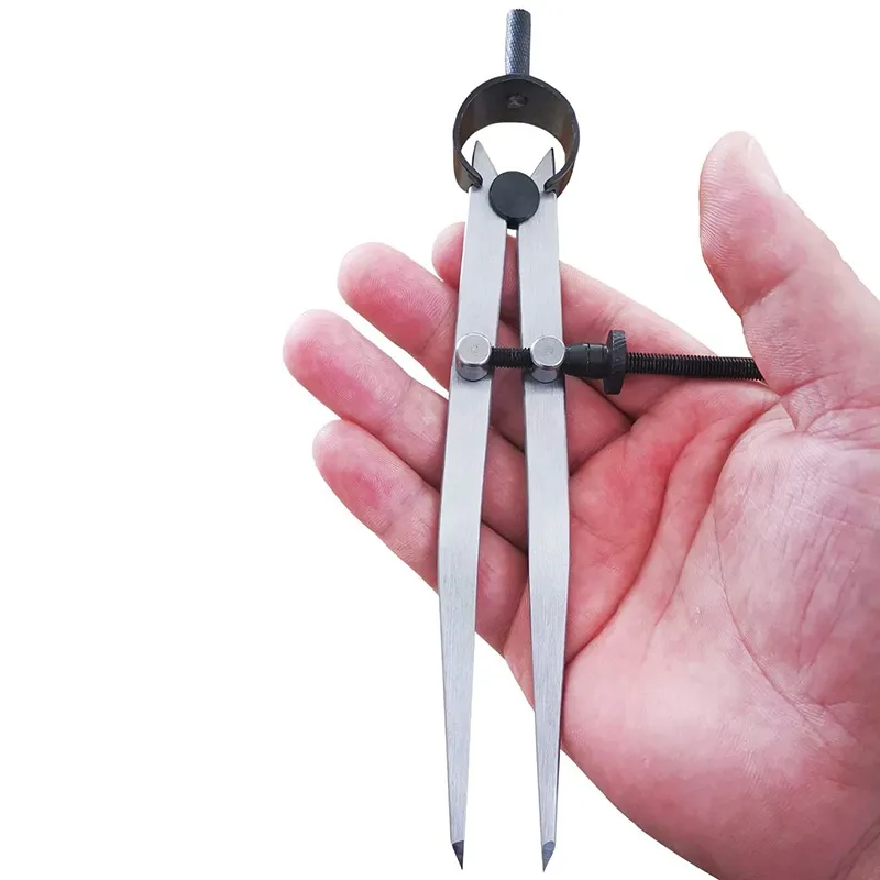 Split Compass 6 Inch Adjustable Lockable Steel Divider Wing Leather Compass From ...