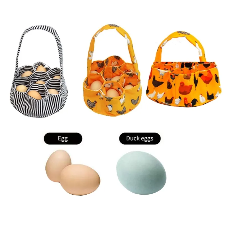 DHgate.com:2024 Canvas Eggs Gathering Basket, Portable Multi 