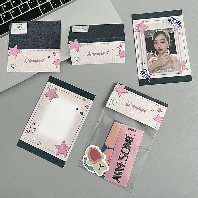 Denim Pattern Hard Paper Card Sleeves for Photocards Protective Packaging  DIY Art Supplies from Dhgate Other Office & School Supplies - price 4.67