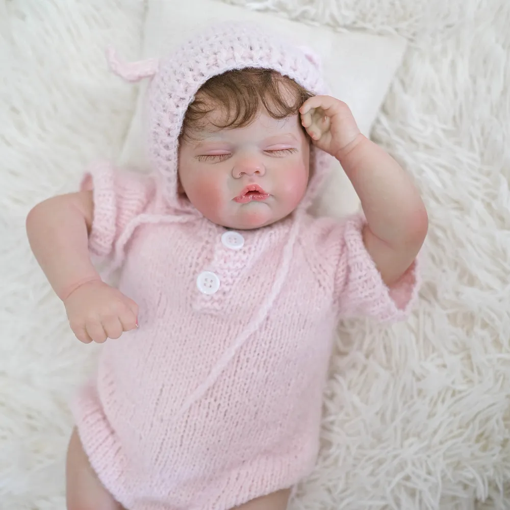 19inch Reborn Quinbee Newborn Baby Doll Girl Handmade Vinyl 3D