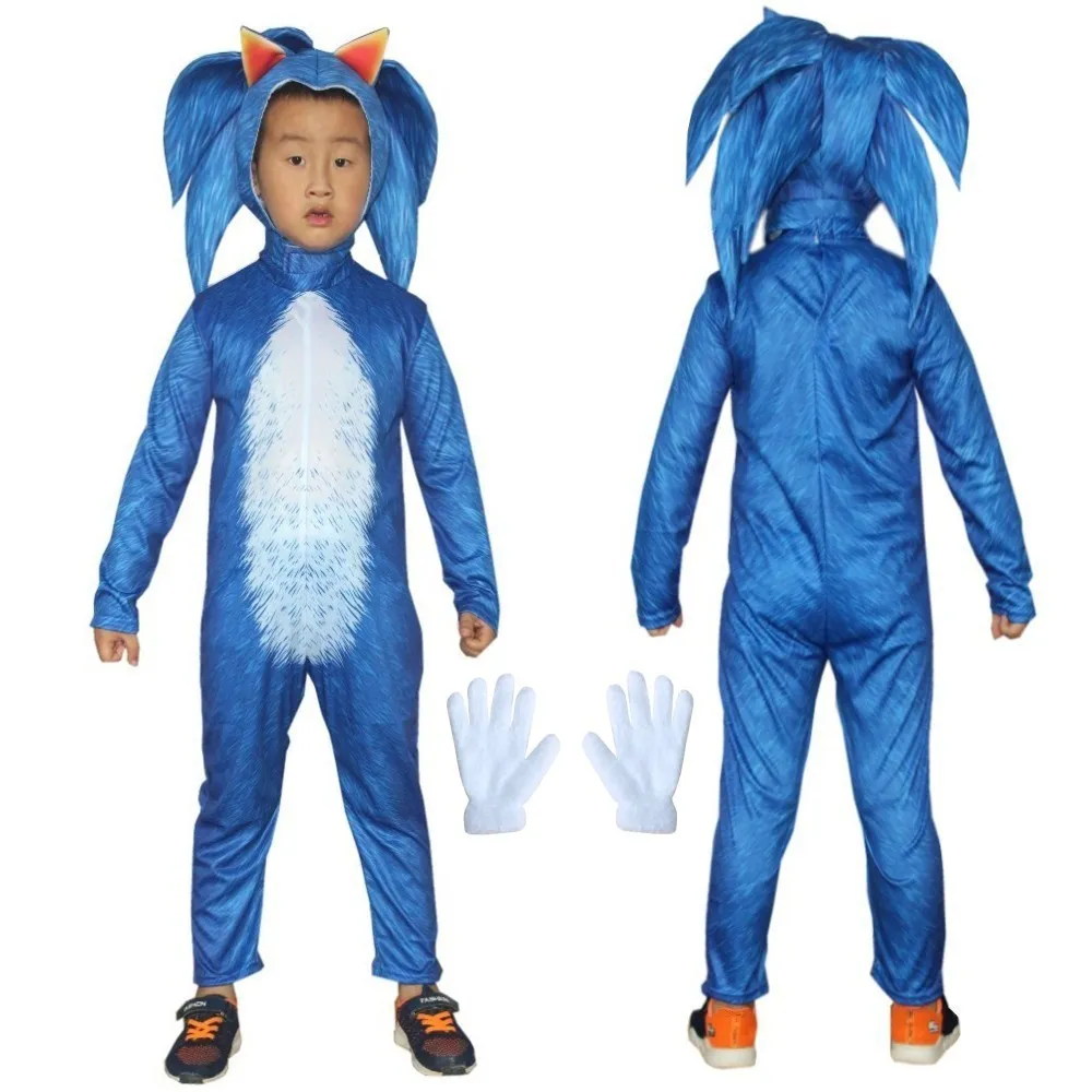 Huggy Cosplays Hedgehog Boy Sonicing Huggy Wuggy Cosplay With Helmet And Gloves ...