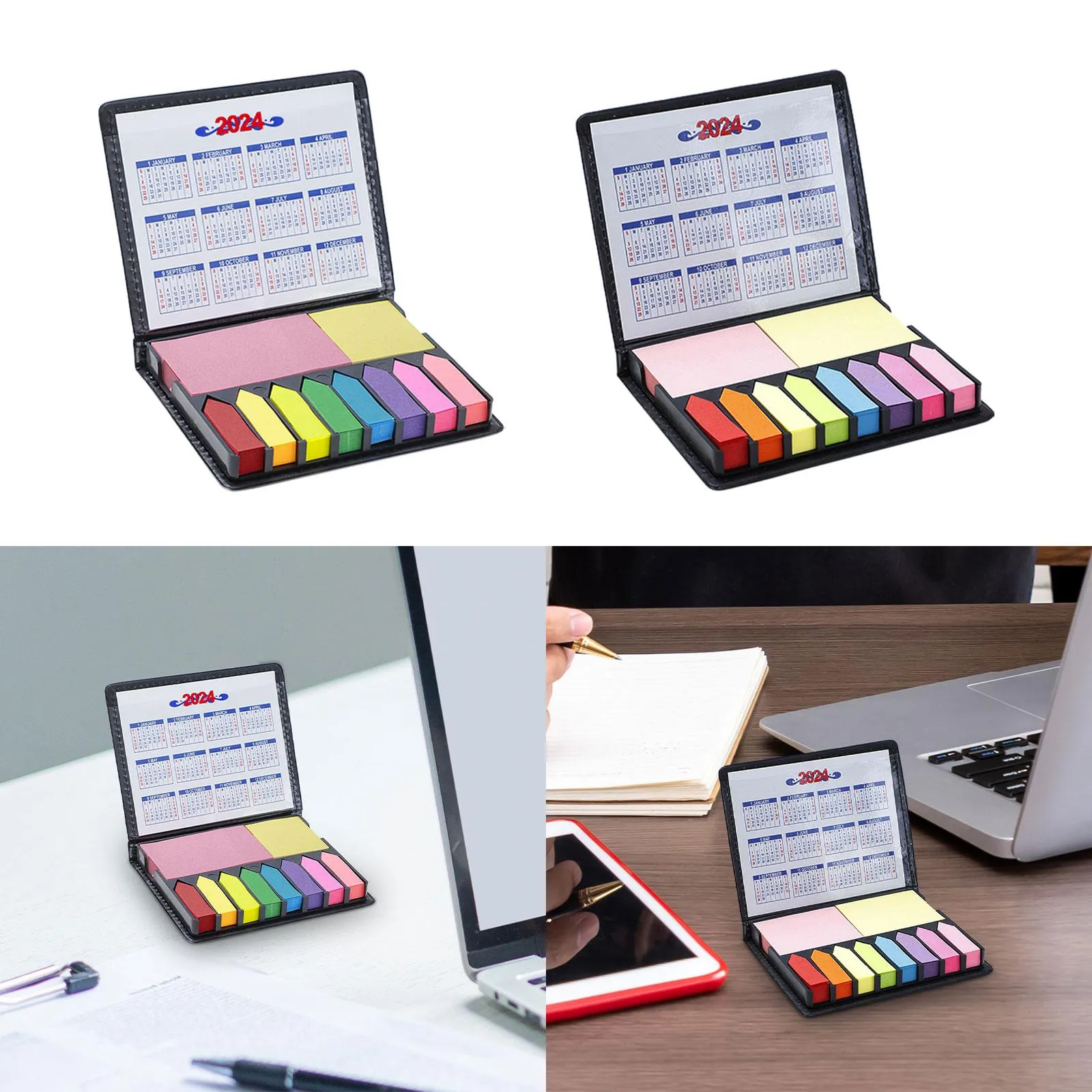 PU Leather Sticky Notes Box Set - 1000 Pages, Page Markers and Tabs ...