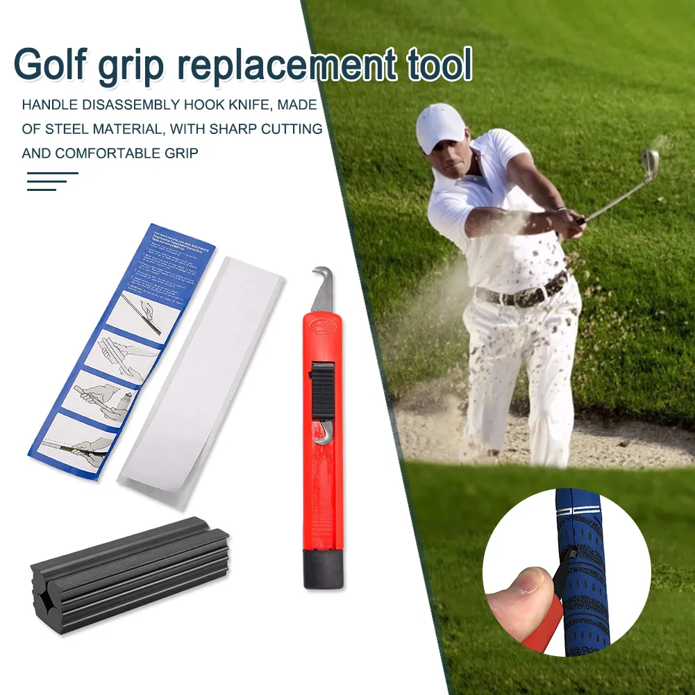 Golf Grip Replacement Kit: Regripping Tool Set with 13 Grip Tape Strips and  Rubber Vise Clamp for Club Maintenance