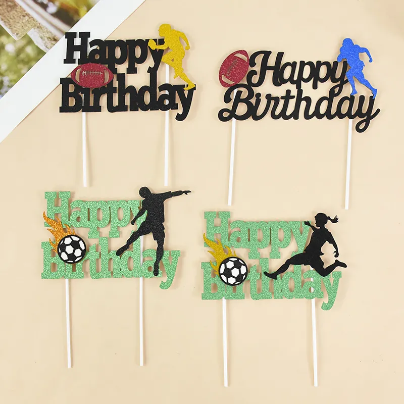 Game Day Banner – Fußball-Partydeko Für Geburtstag, Sport-Events, In Gold & Glitzer