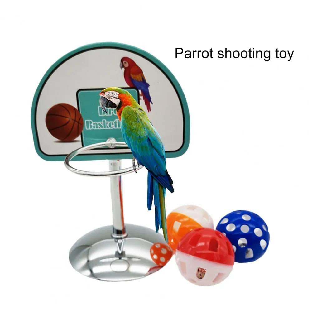 Bird Basketball Toy – Parakeet Training Hoop, Chew Toy, Cage Accessory For Small Birds