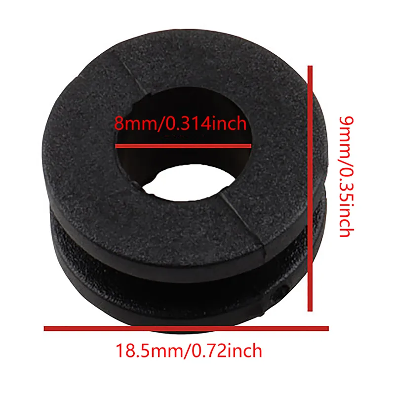 Black Motorcycle Side Cover Rubber Grommets Gasket Fairings for