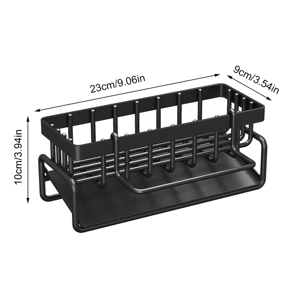 TOOLF Expandable Sink Caddy With Dish Towel Bar - Adjustable, Rustproof Kitchen Sink Organizer