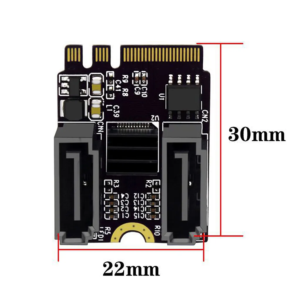 M2 To SATA3.0 Adapter Card PCI-E3.0 KEY A   E WIFI M.2 To SATA JMB582 Chip for PC Servers Consumer Electronics/Storage Device