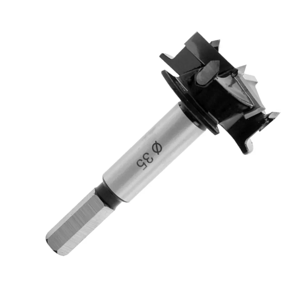 Forstner Drill Bit 35mm 3 Flute Wood Auger Cutter Woodworking Hole Saw ...