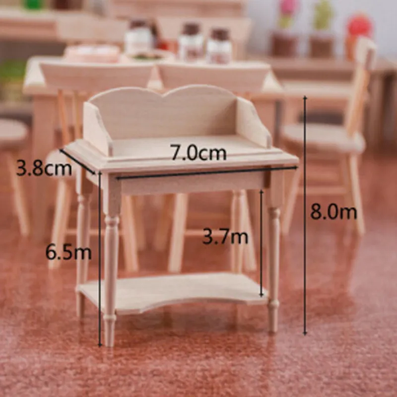 Casa De Muñecas Silla Alta De Madera 1/12 Sillas Altas Para Casa De Muñecas Juguete Juego De Simulación Mini Muñeca Modelo De Silla Alta, Para Comedor Blanco