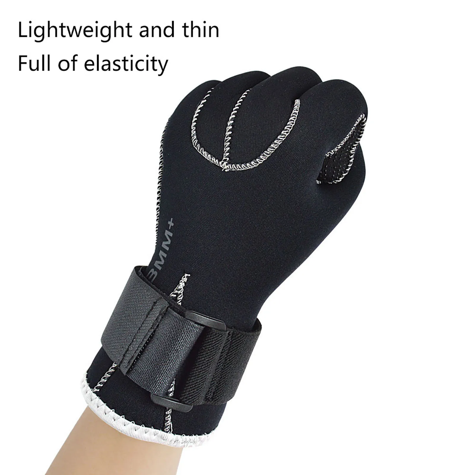 Gants de Plongée en Néoprène 3mm Sports Nautiques Chauds Cinq Gants d'Eau S
