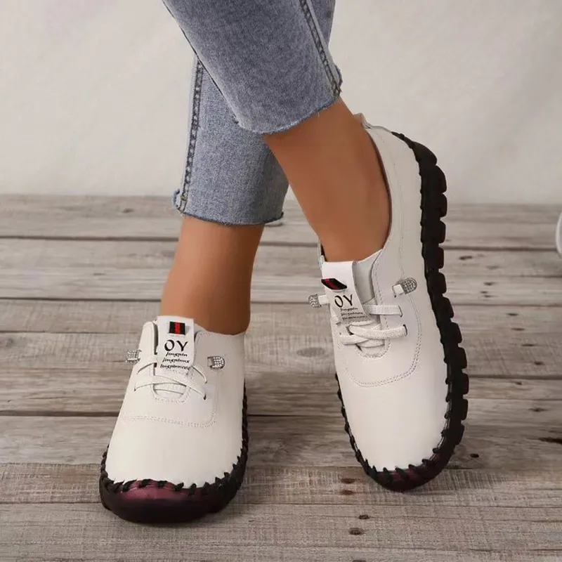 Save Big on Bulk Mom Shoes Mom Shoe Comfortable Soft Leather Shoes Stay At  Home Non Slip Flat Shoes Sneakers Walking Shoes Elderly Parents Mommy Shoes 