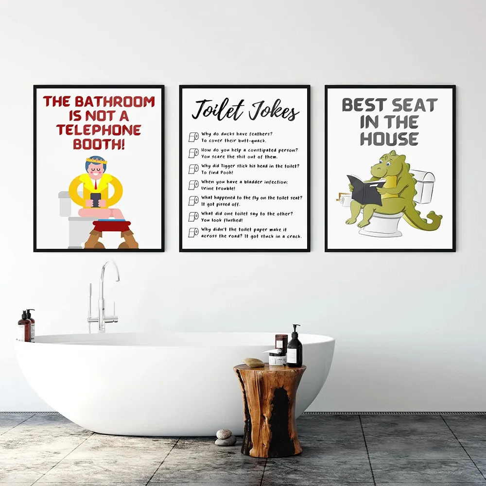 Pegatinas De Baño Con Diseño De Frases Divertidas Para Decoración
