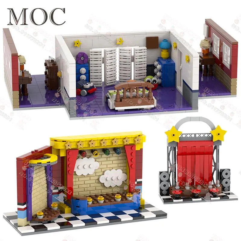 DHgate Horror Scene MOC Building Blocks DIY Midnight Bear Figures Stage Model Toys Home Garden