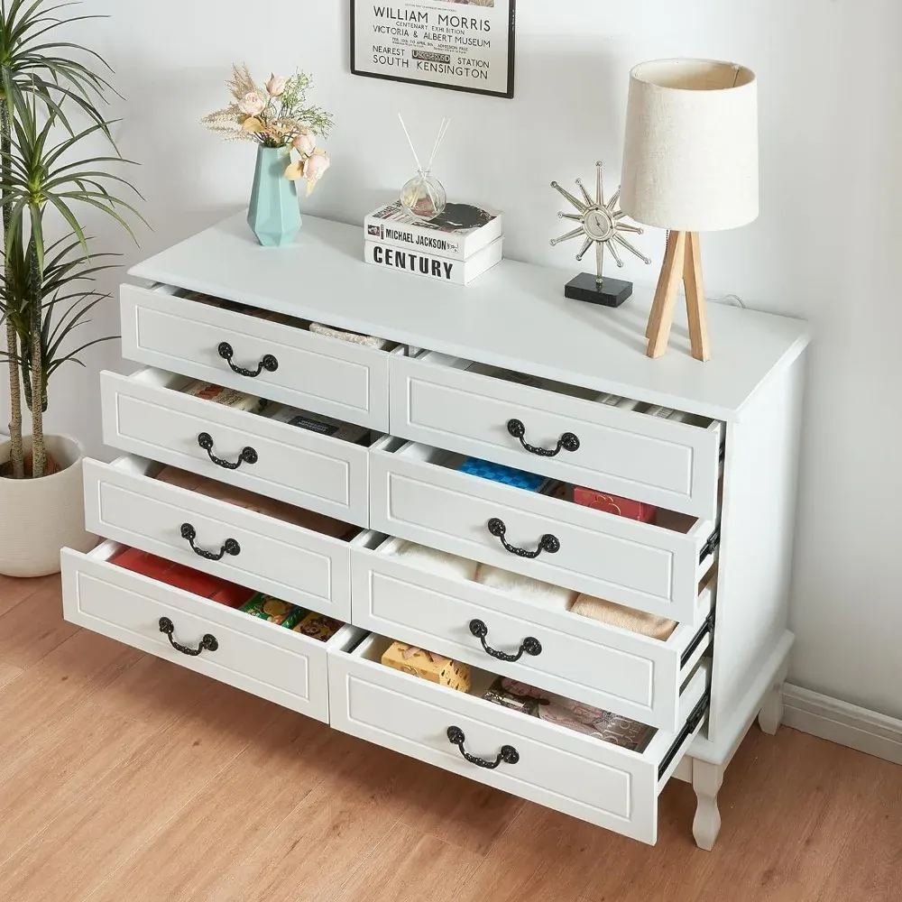 White Dresser with 8-Drawer MDF Board Chest for TV Stand, Modern Wide Storage Cabinet from Dhgate Bedroom Furniture - price 210.81 White Dresser with 8-Drawer MDF Board Chest for TV Stand, Modern Wide Storage Cabinet from Dhgate Bedroom Furniture - price 210.81