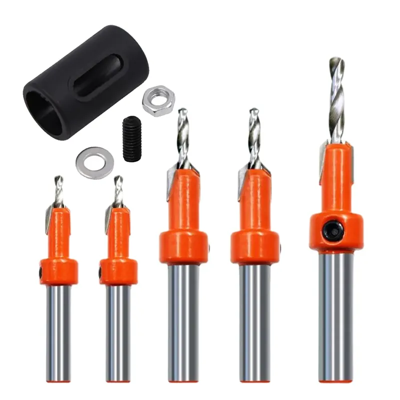 Wood Counterbore Drill Bit Set HSS Screw Cutter With 8mm Shank For ...