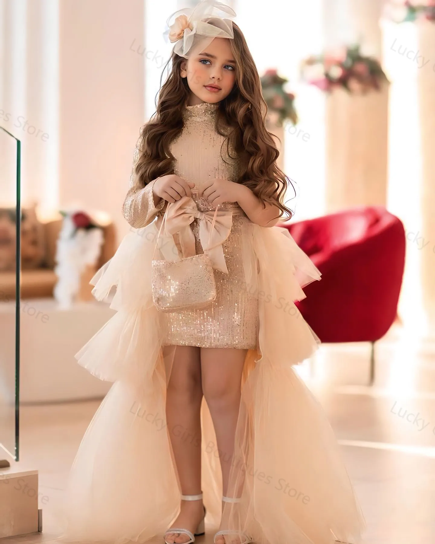 Glitter Sequin Flower Girl Dress, One Shoulder A Line... From Homepro18,  $110.95 | DHgate.Com