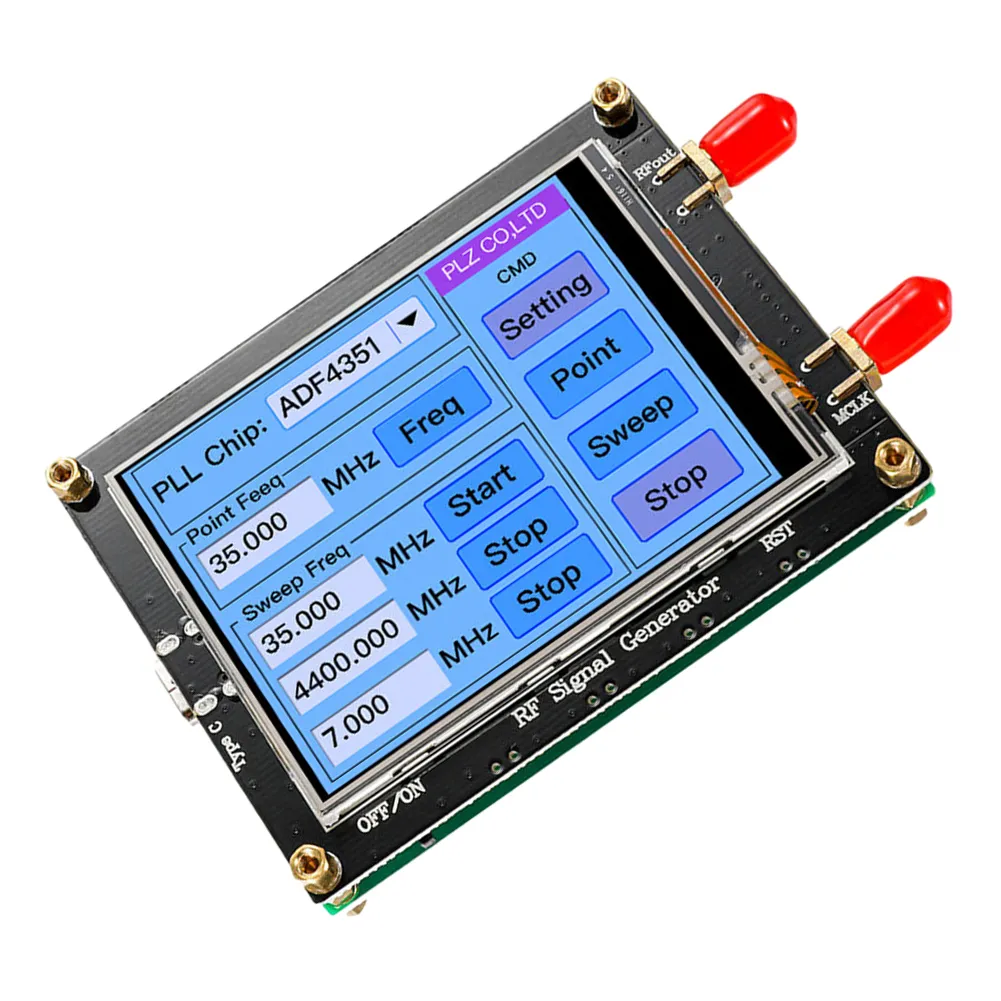 Signal Generator with USB Cable Touch-Screen ADF4351 35 MHz-4.4 GHz RF ...