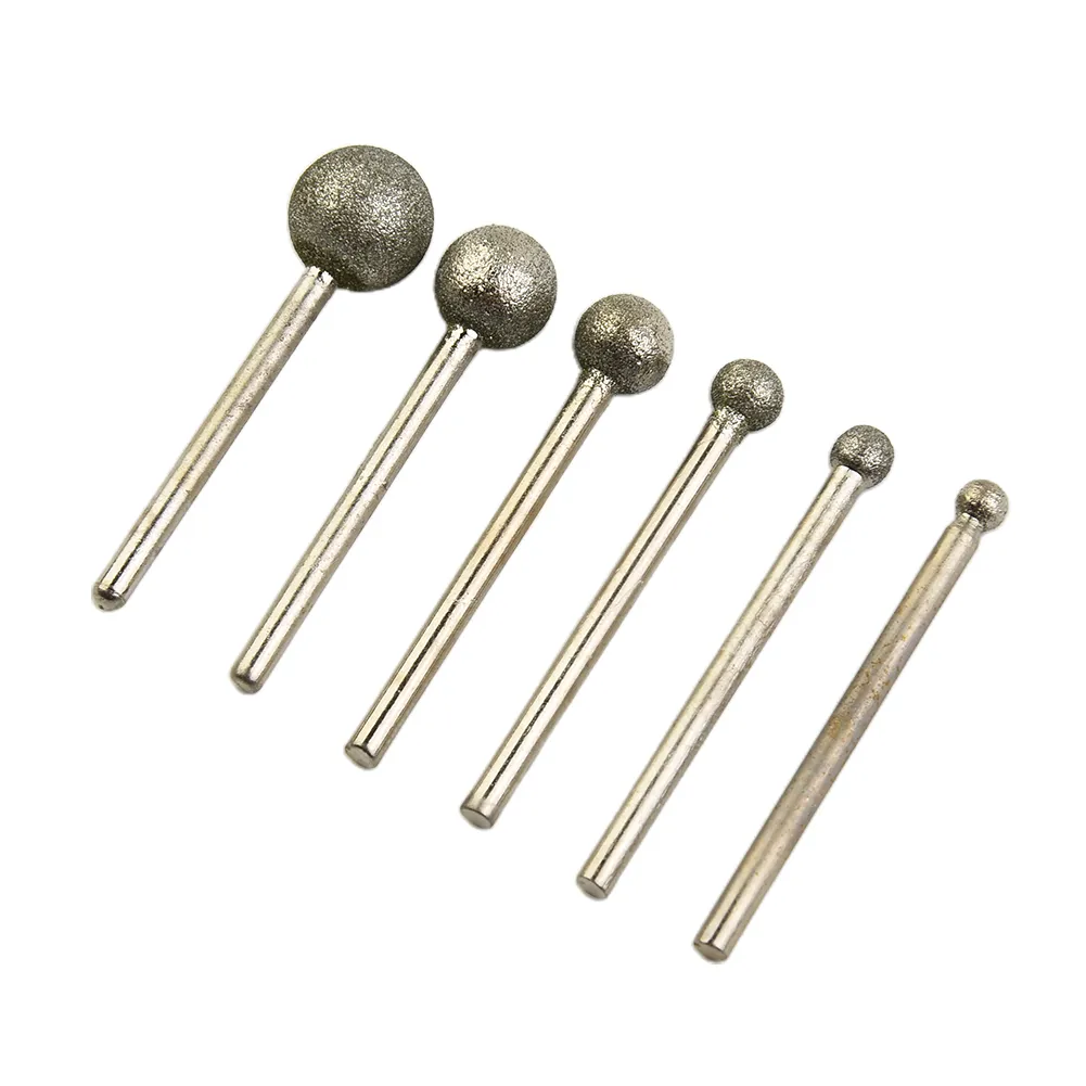 Diamond Ball Burr Drill Bit Set - Round Spherical Grinding Heads for ...