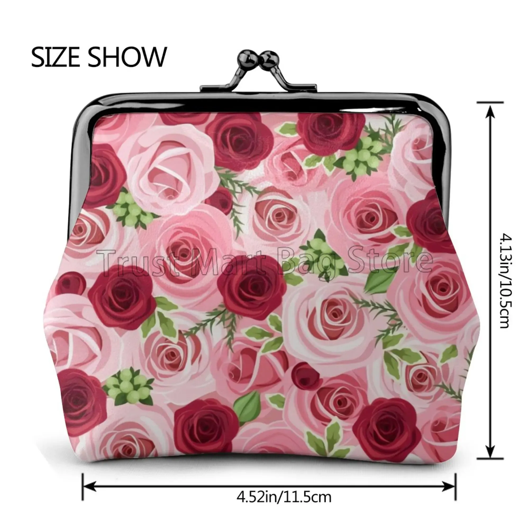 Rose print purse sale