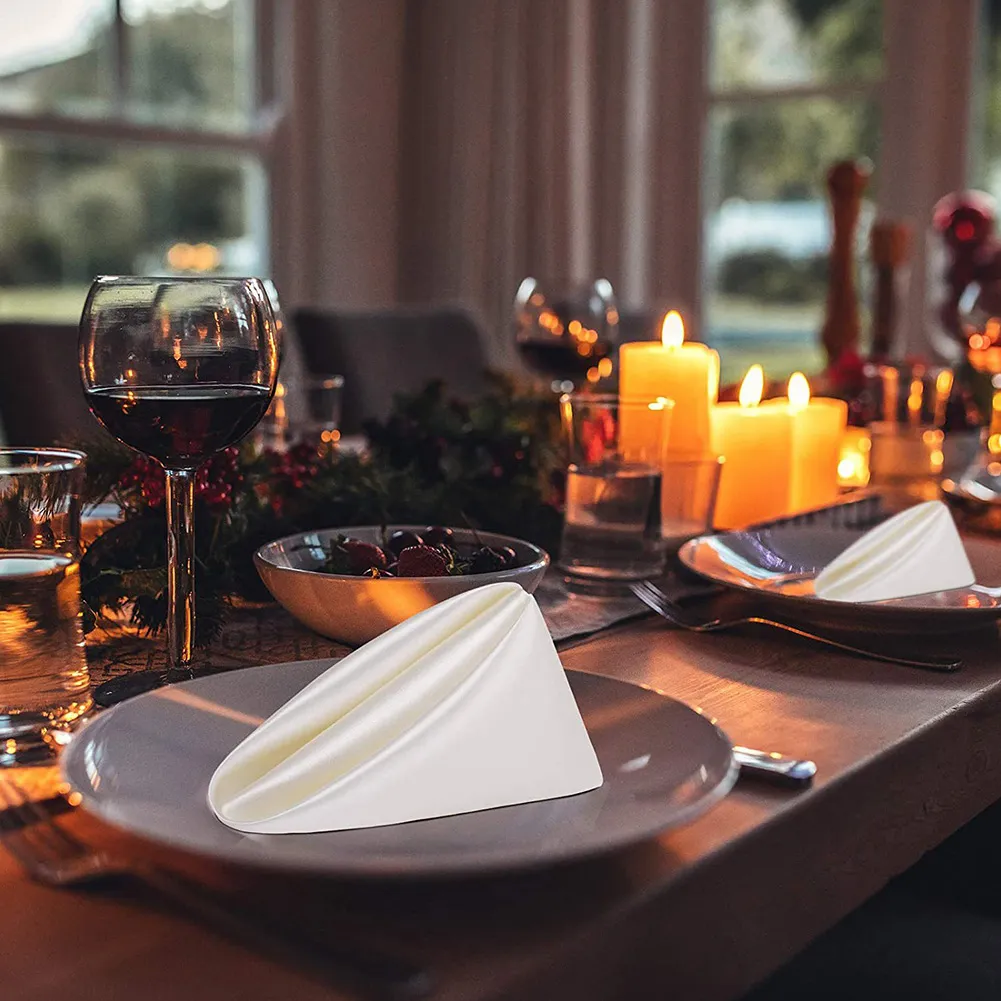 Servilletas De Tela De Poliéster De 17x17 Pulgadas 12 Paquete Para Bodas,  Fiestas, Comedor Cotidiano Decoración De Mesa Elegante Suave Y Duradera De  56,13 € | DHgate, image size:1001x1001