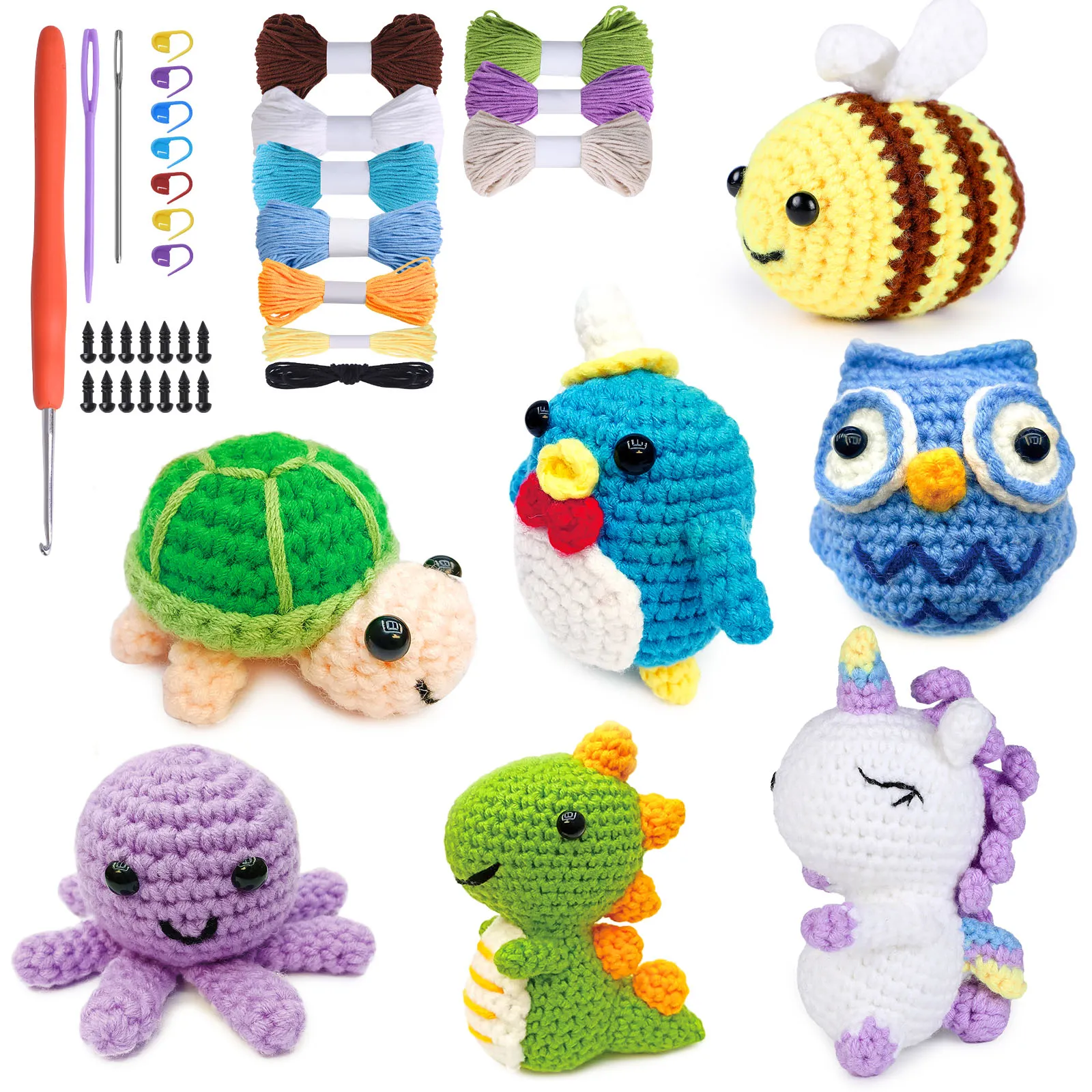 TWS トュアス PLUSH DOLL& CROCHET DIY KIT DHgate.com:DIY Crochet Kit: Plush Yarn, Needles, Accessories