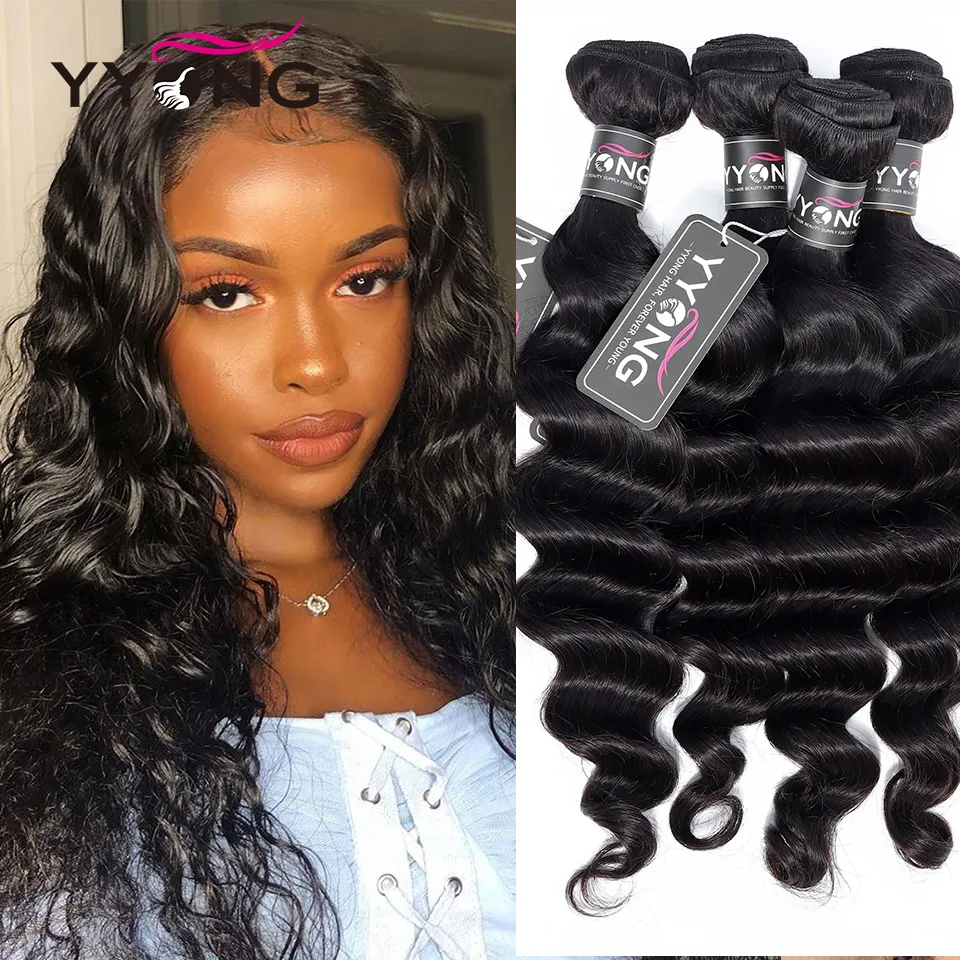4 Bundle Deals Brazilian Loose Deep Remy Human Hair Extensions 8 26 Inch Natural Color Colored 2024