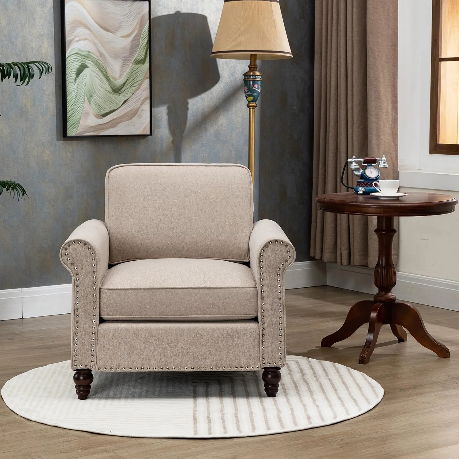 Fabric reading chair sale