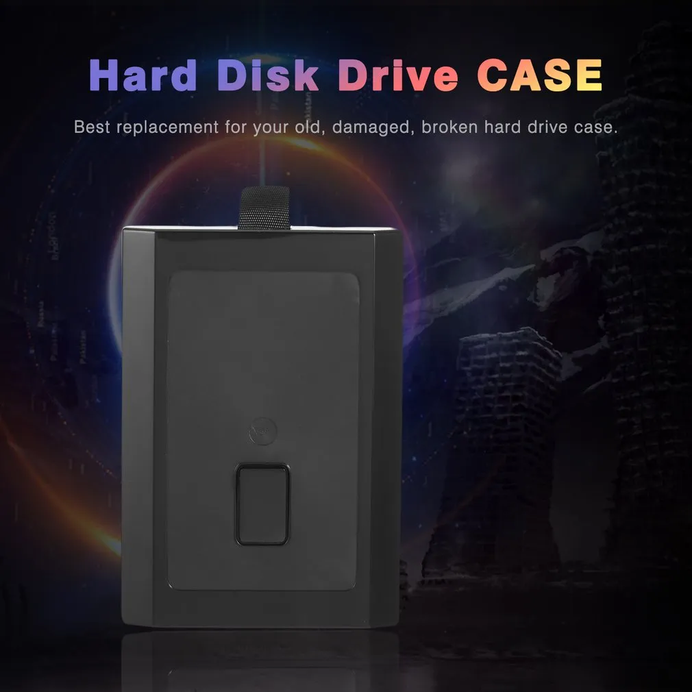 Hard Disk Case 250GB HDD Case Hard Drive External Enclosure Box Shell Cover for Microsoft Xbox 360 Slim Black