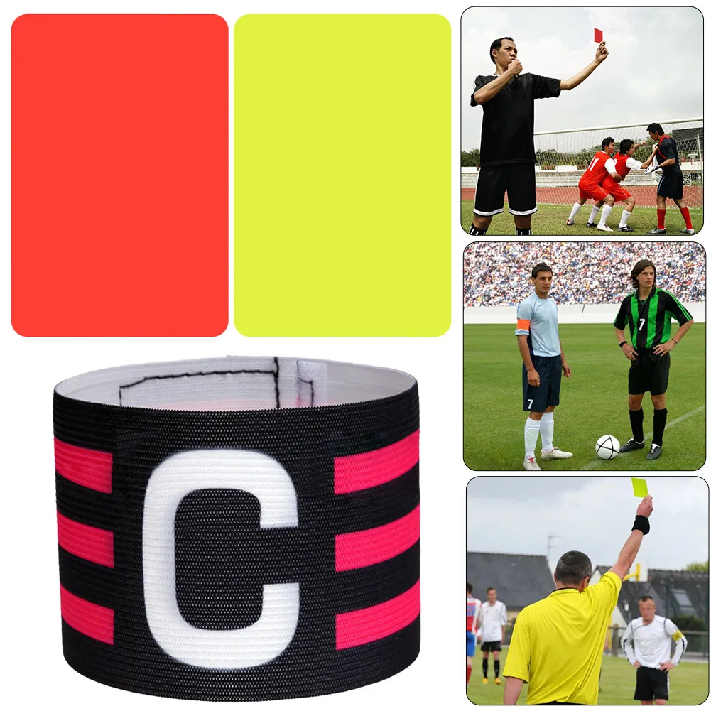 Soccer Referee Jersey Captain Armband Set With Elastic Football
