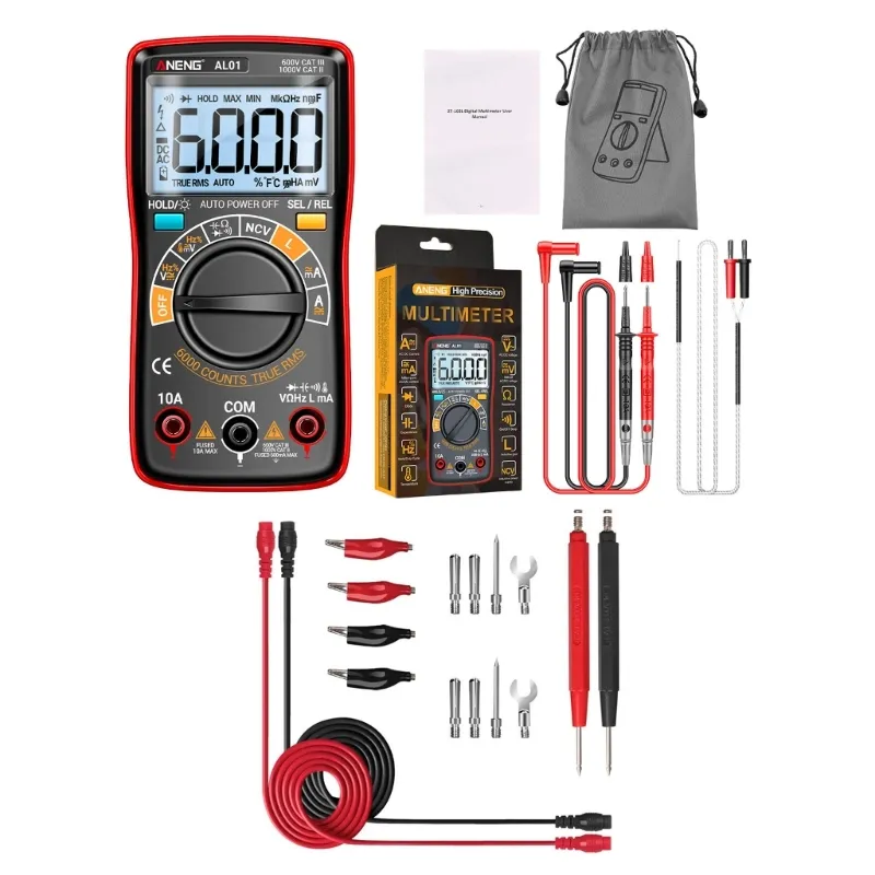 Digital Multimeter with Backlit Display for Capacitance Testing from ...