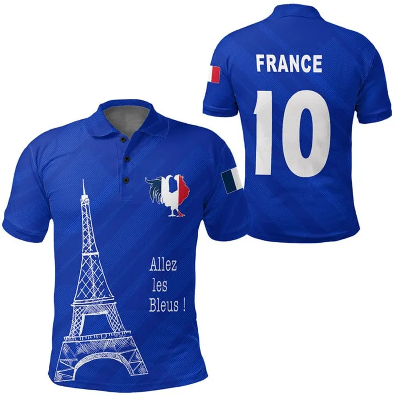 Logotipo Marcas De Ropa Francesa Para Hombre Polo Impreso 3D De La