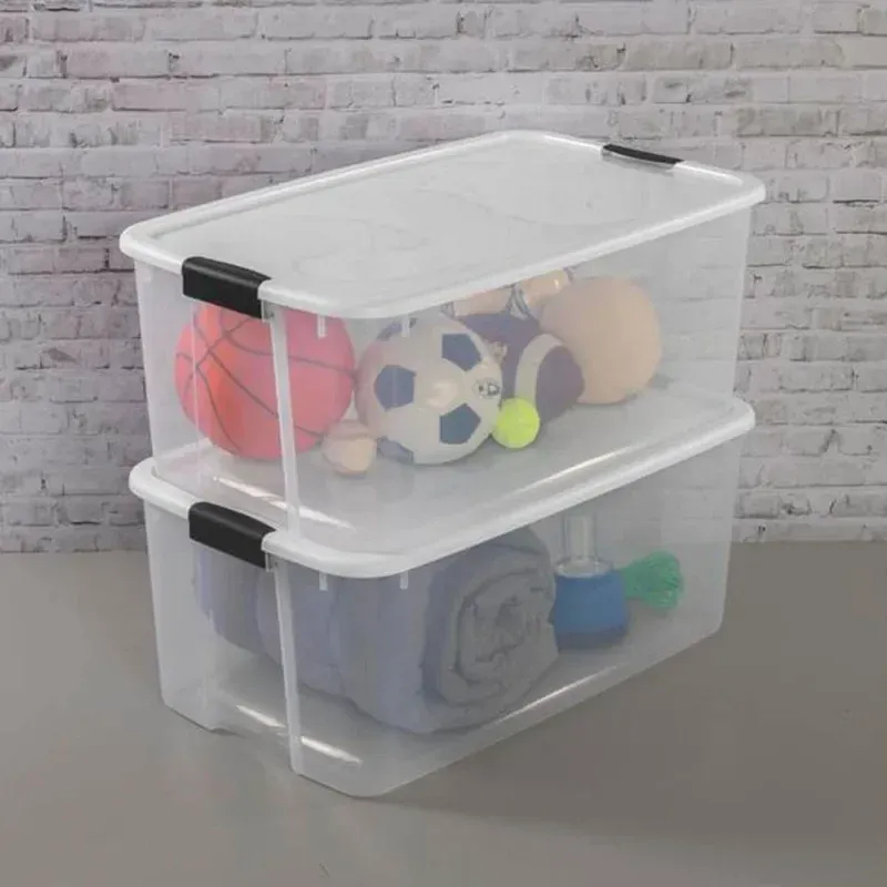 Auctions Husky Gallon Latch And Stack Tote Stackable Storage Clear