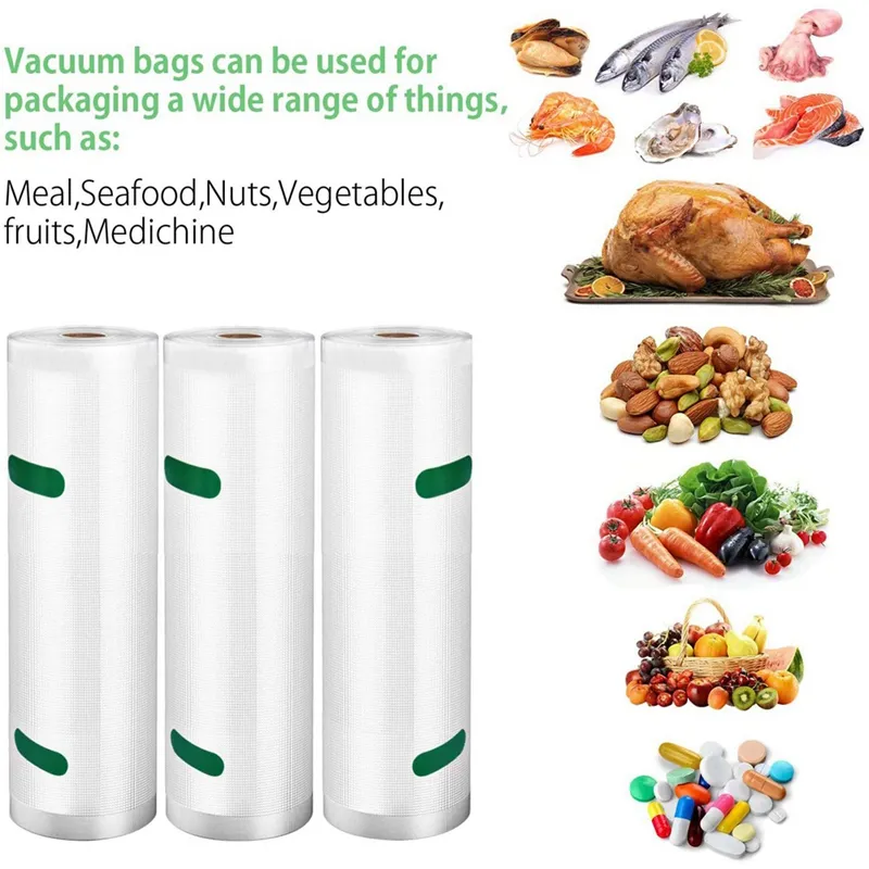 Vacuum Sealer Bags Rolls Pack For Food Saver, Heavy Duty Vacuum