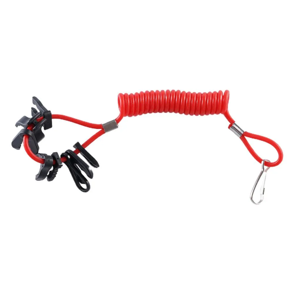 Universal Boat Motor Kill Switch Safety Tether Lanyard – 1.6m Emergency Shutoff For Outboards