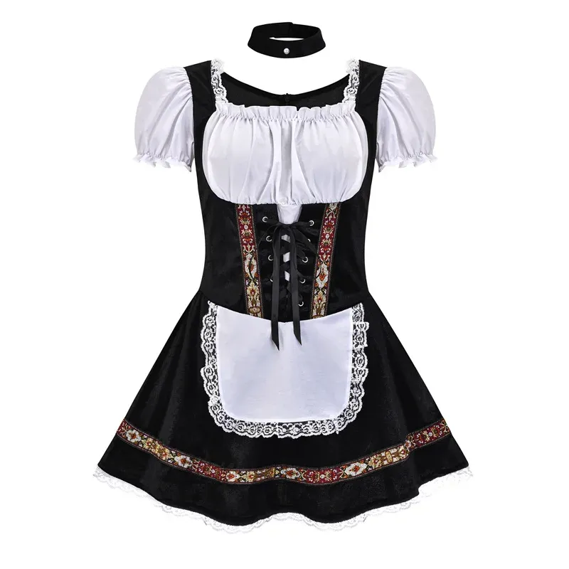 Ladies' German Beer Maid Costume - Oktoberfest Dirndl Dress Fancy Outfit Ladies' German Beer Maid Costume - Oktoberfest Dirndl Dress Fancy Outfit