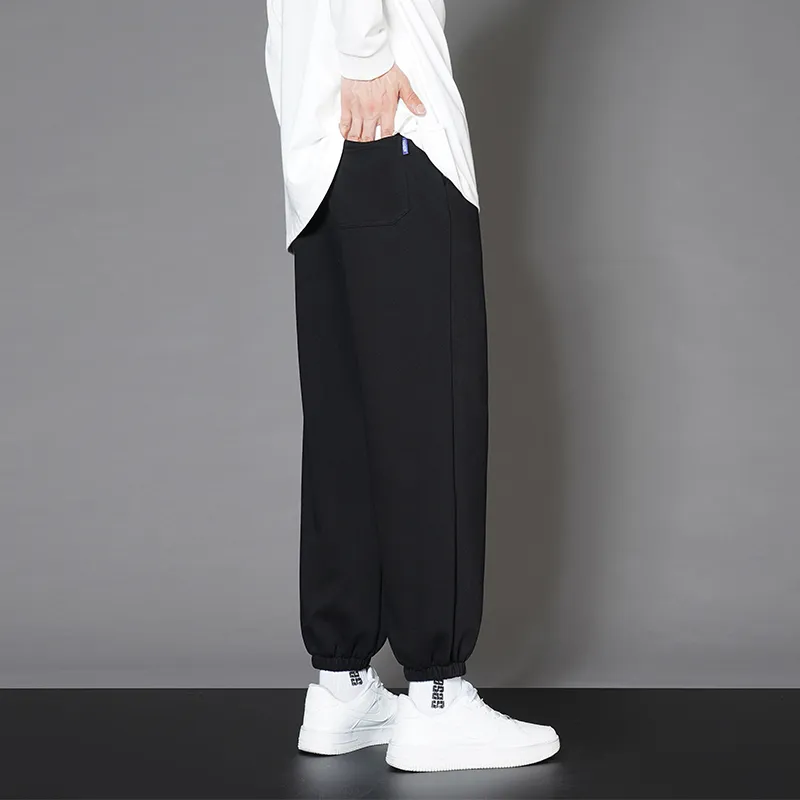 Casual Simplicity Solid Pocket Loose High Waist Harlan Solid Color Bottoms Casual Simplicity Solid Pocket Loose High Waist Harlan Solid Color Bottoms