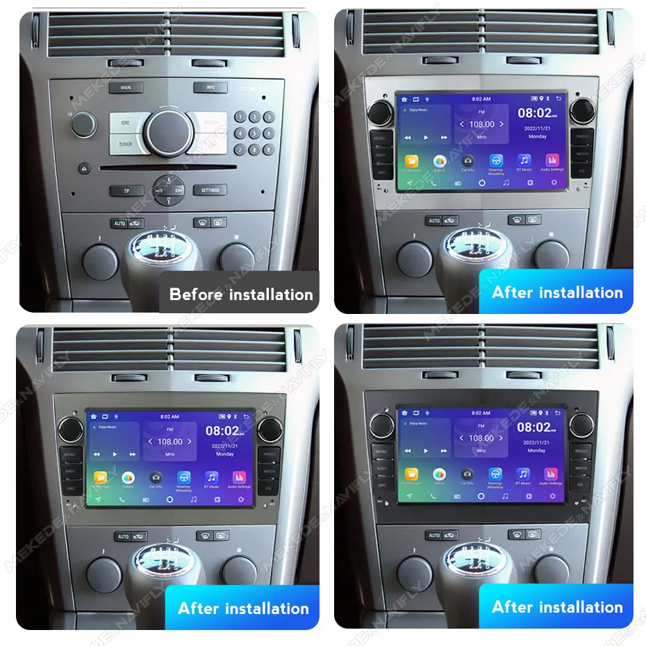 Autoradio Android 10.0 7" Pour Opel (Astra, Corsa, Zafira...) - 2+32Go, GPS, Bluetooth, Apple/Android Auto, Caméra Recul