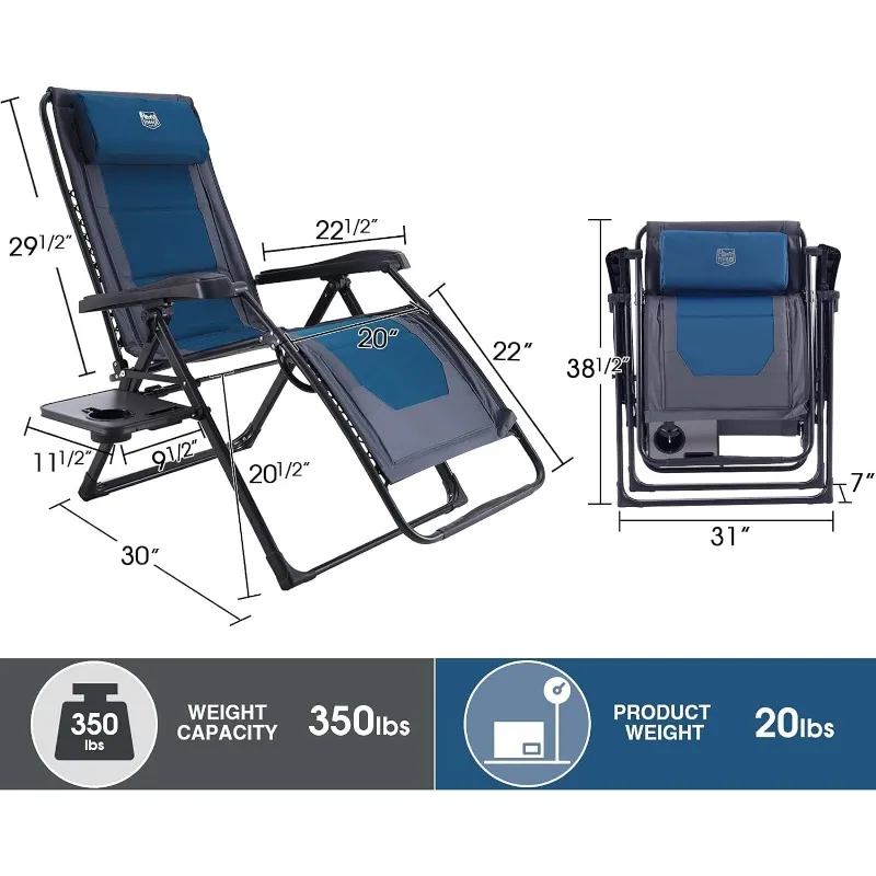 oversized outdoor reclining chair