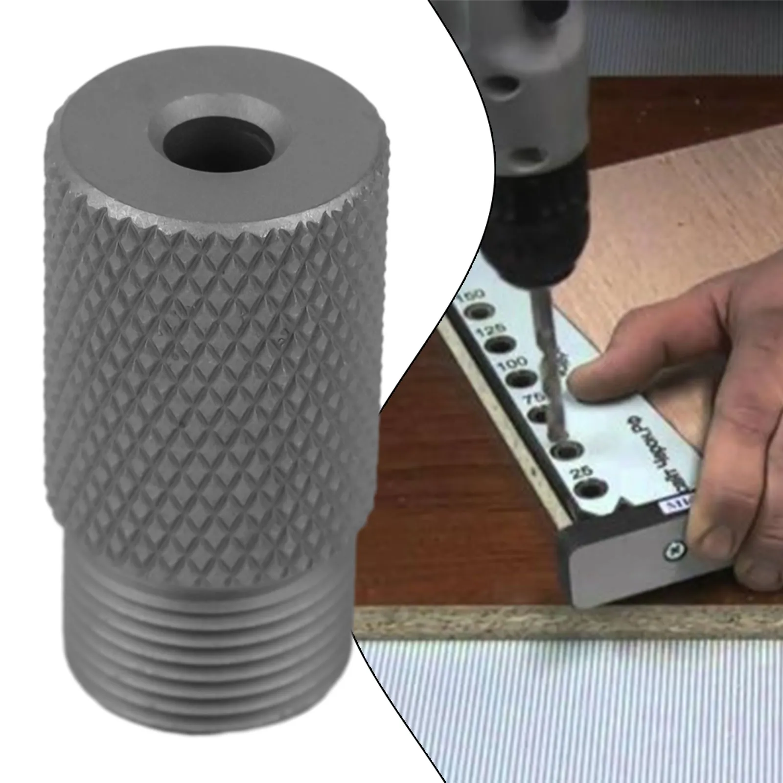 Woodworking Self-Centering Hole Punch Locator Drill Guide Set Doweling Jig Kit - View #13