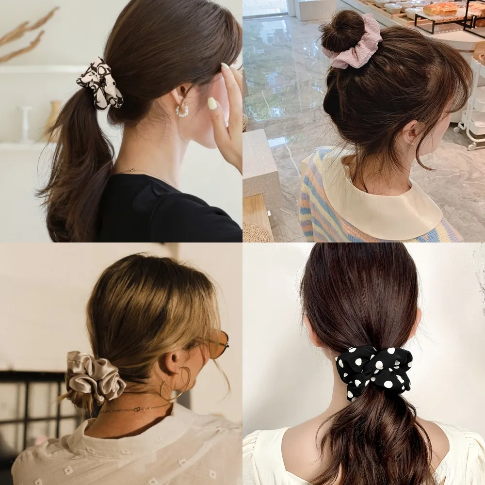 3 Jolis Scrunchies En Corde Tressée – élastiques Doux Pour Cheveux – Lot De 3